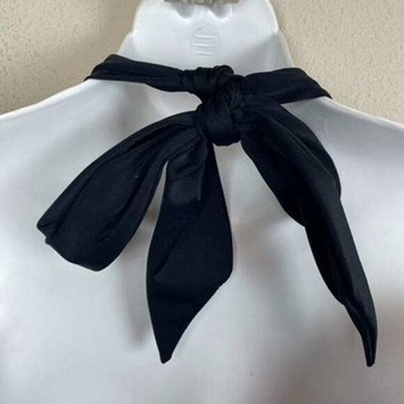 Amita Naithani Swim One Piece Halter Top Black Embroidered Size‎ M - Picture 9 of 9